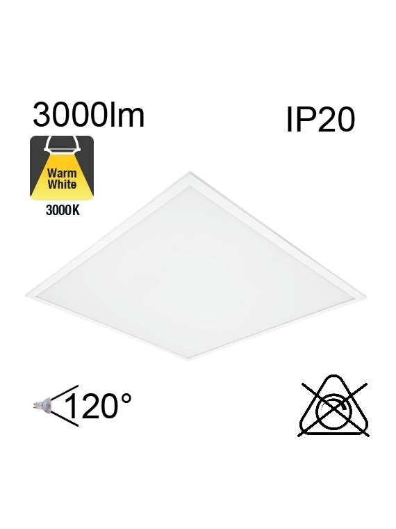 Dalle Led IP20 600x600 30W 3000lm 3000K