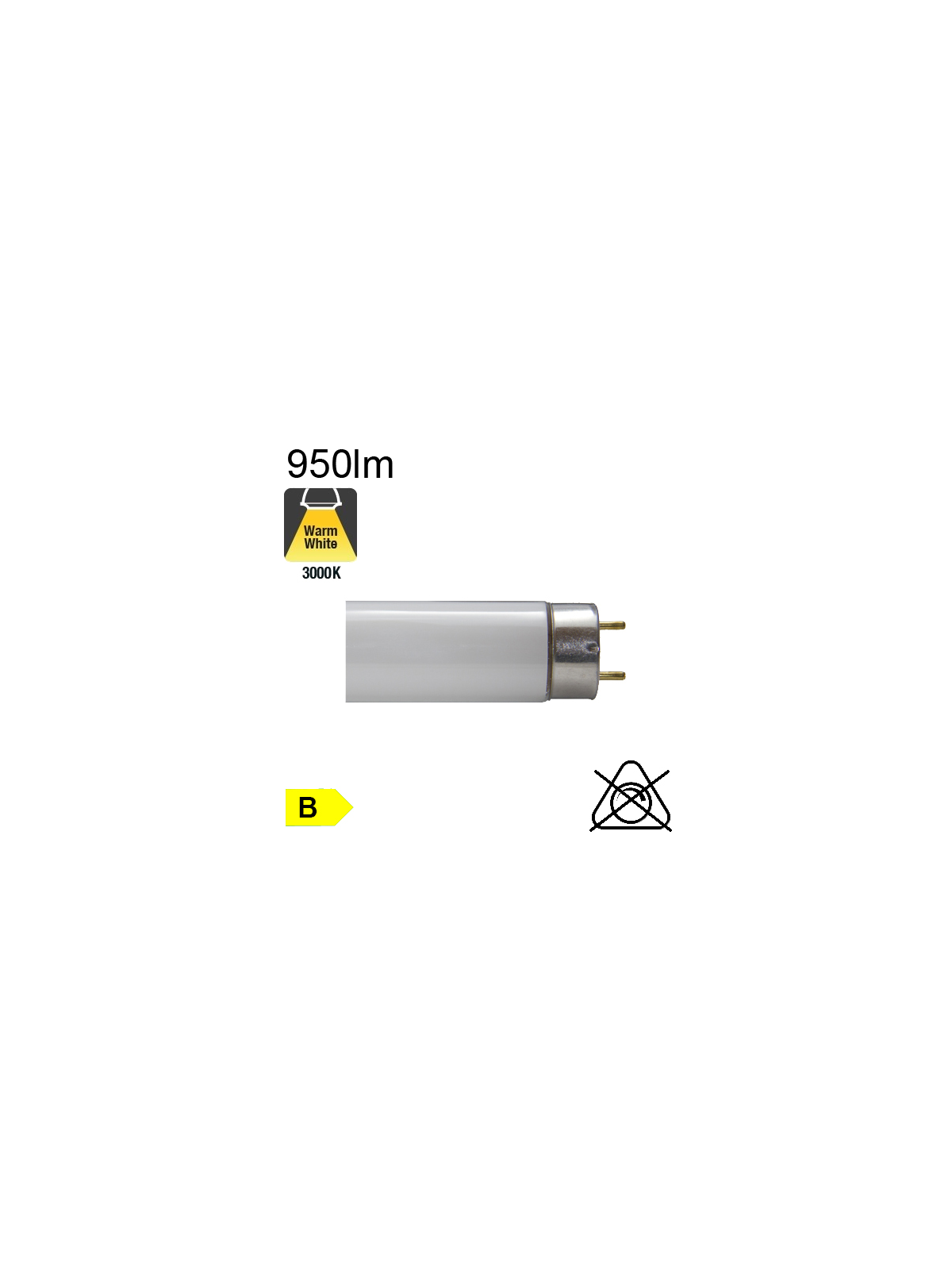 Tube Fluo T8 Ø26 15W 950lm 3000K