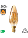 Flamme Torsadée Ambrée LED E14 280lm 2100K Dimmable