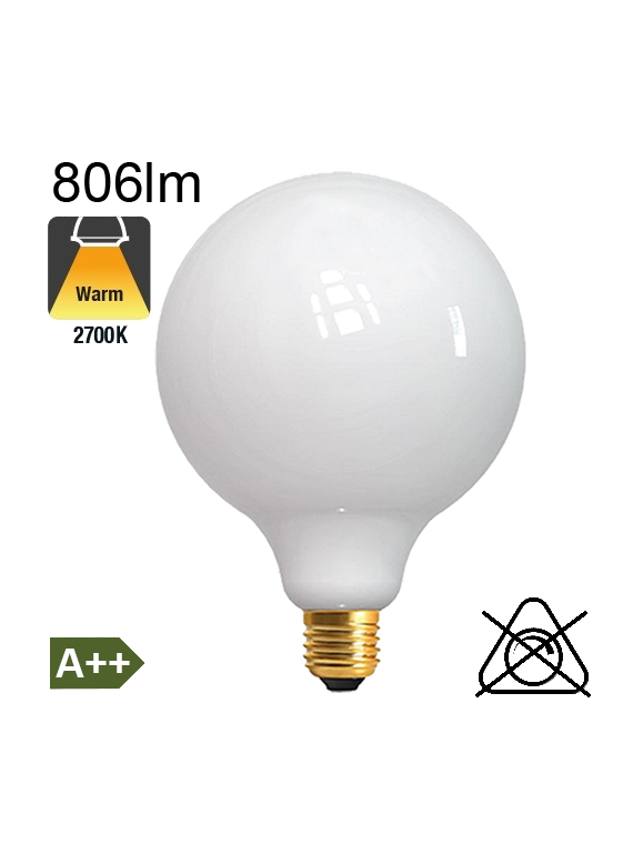 Globe Milky LED Ø125 E27 806lm 2700K