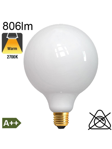 Globe Milky LED Ø125 E27 806lm 2700K