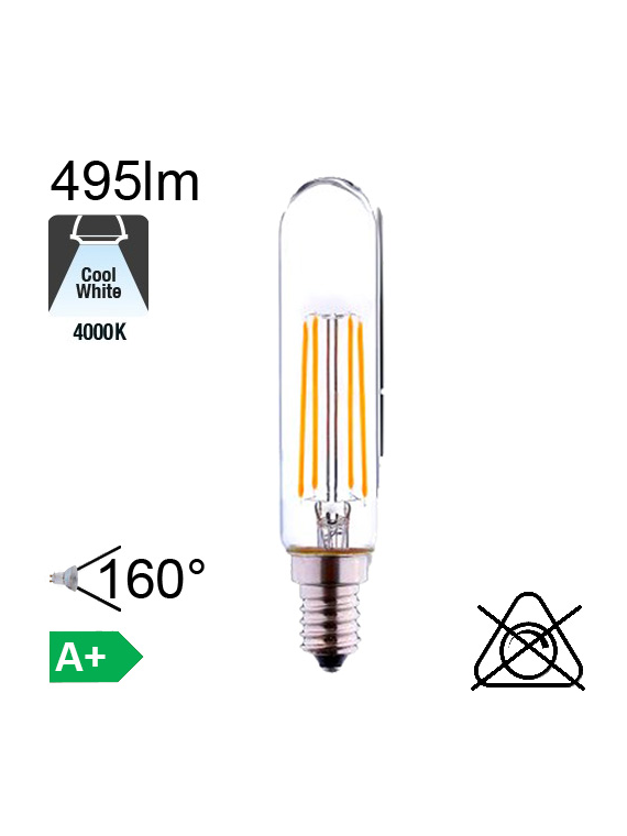 Tube LED E14 495lm 4000°K