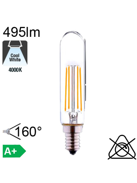 Tube LED E14 495lm 4000°K