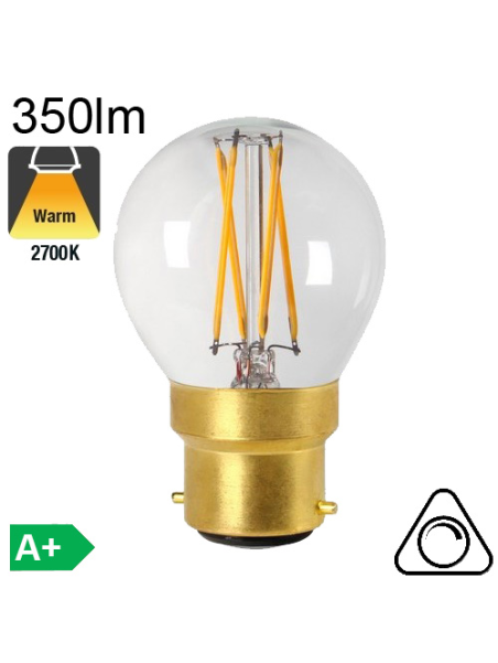 Sphérique LED B22 350lm 2700K Dimmable