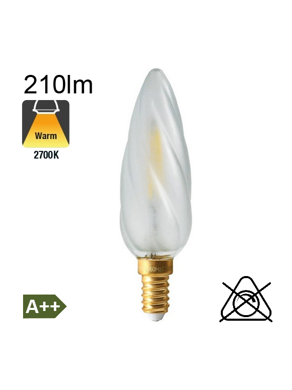 Flamme torsadée Dépolie LED E14 210lm 2700K