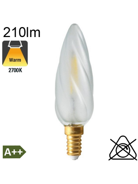 Flamme torsadée Dépolie LED E14 210lm 2700K