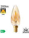 Flamme Torsadée Ambrée LED E14 200lm 2700K