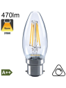 Flamme LED B22 470lm 2700K Dimmable