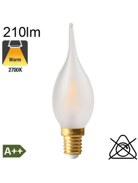 Flamme Grand Siècle Dépolie LED E14 210lm 2700K