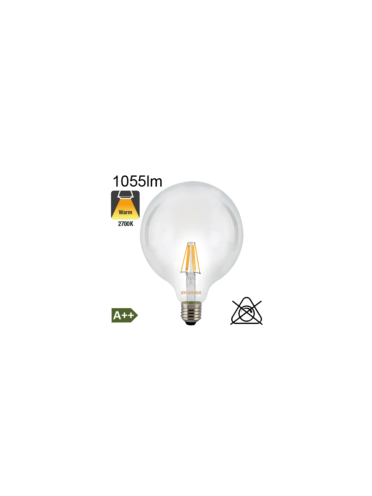 Globe LED Ø120 E27 1055lm 2700K