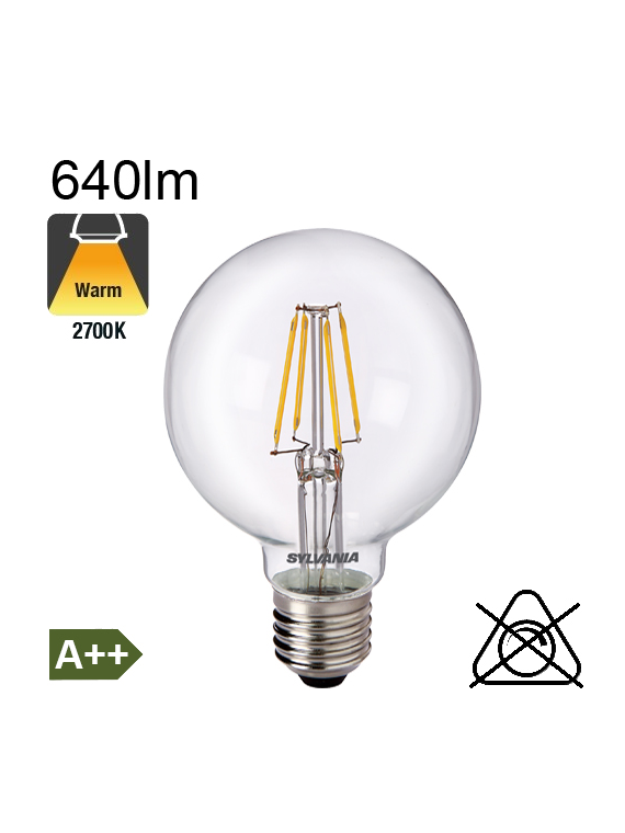 Globe LED Ø80 E27 640lm 2700K