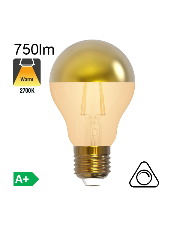 Standard Calotte Dorée Led E27 750lm 2700K Dimmable