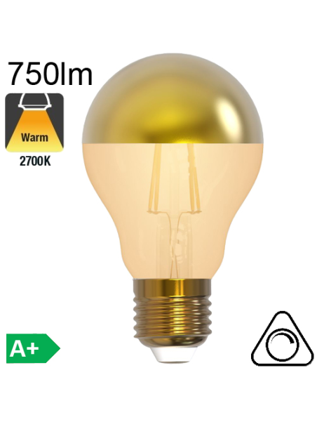 Standard Calotte Dorée Led E27 750lm 2700K Dimmable