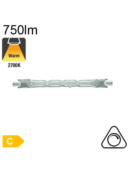 R7S 78mm Halogène 48W 750lm Osram