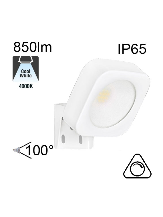 Projecteur Led IP65 10W 850lm 4000K Blanc