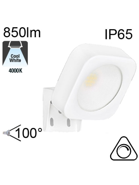 Projecteur Led IP65 10W 850lm 4000K Blanc