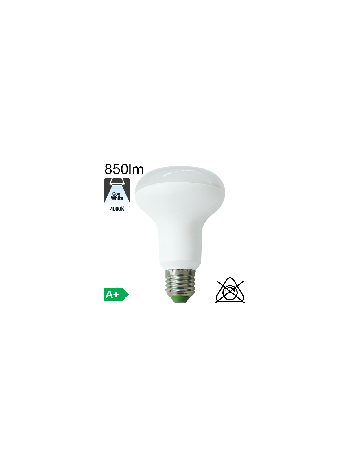 Spot R80 LED E27 850lm 4000K