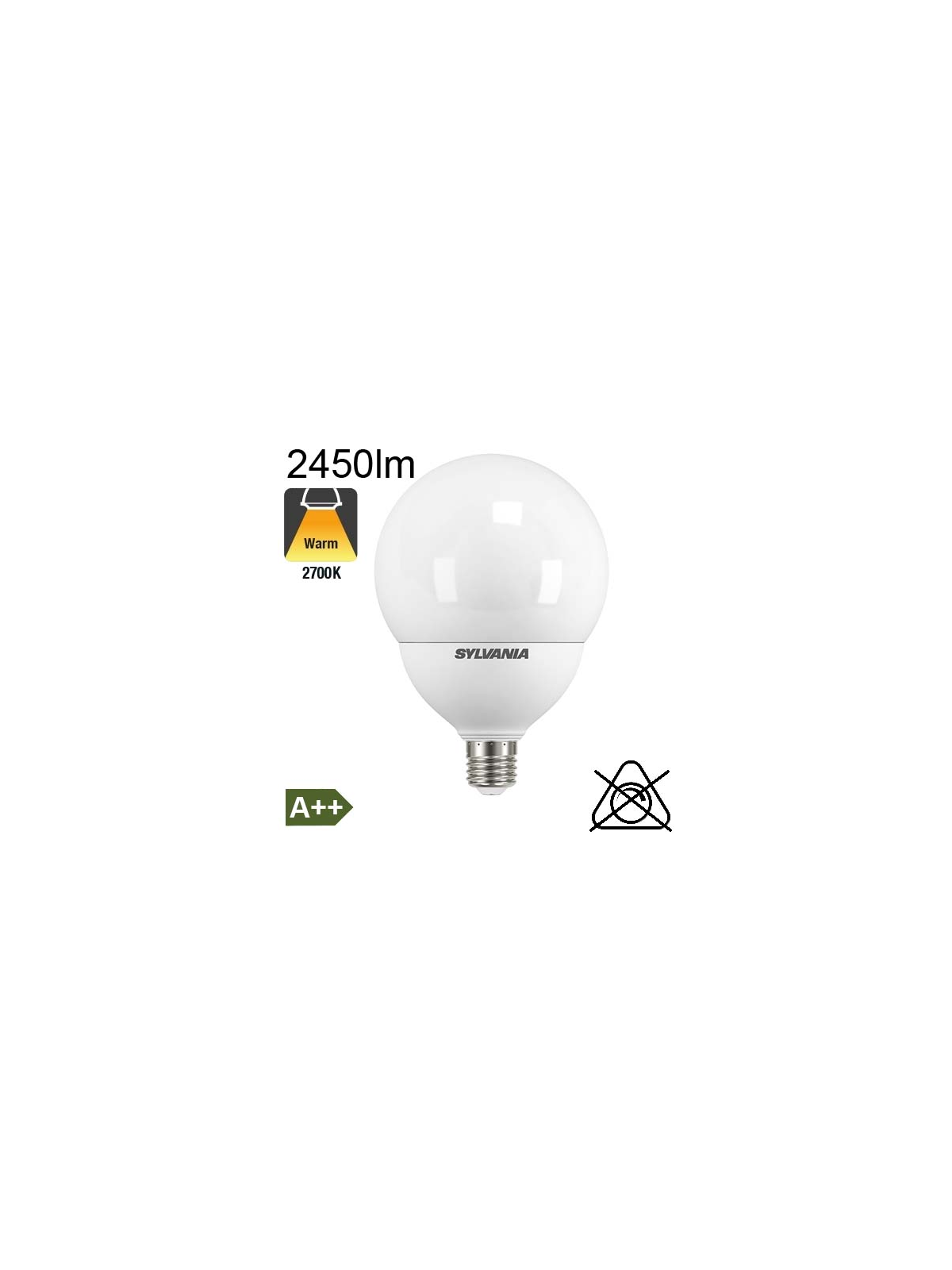 Globe LED Ø120 E27 2450lm 2700K