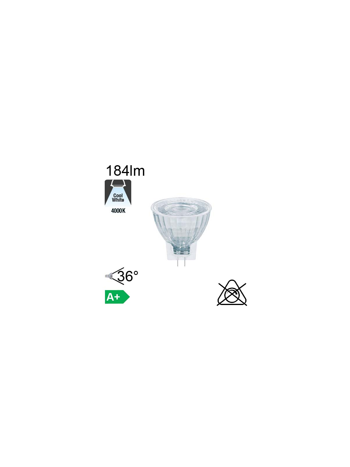 MR11 LED GU4 184lm 4000K 36°