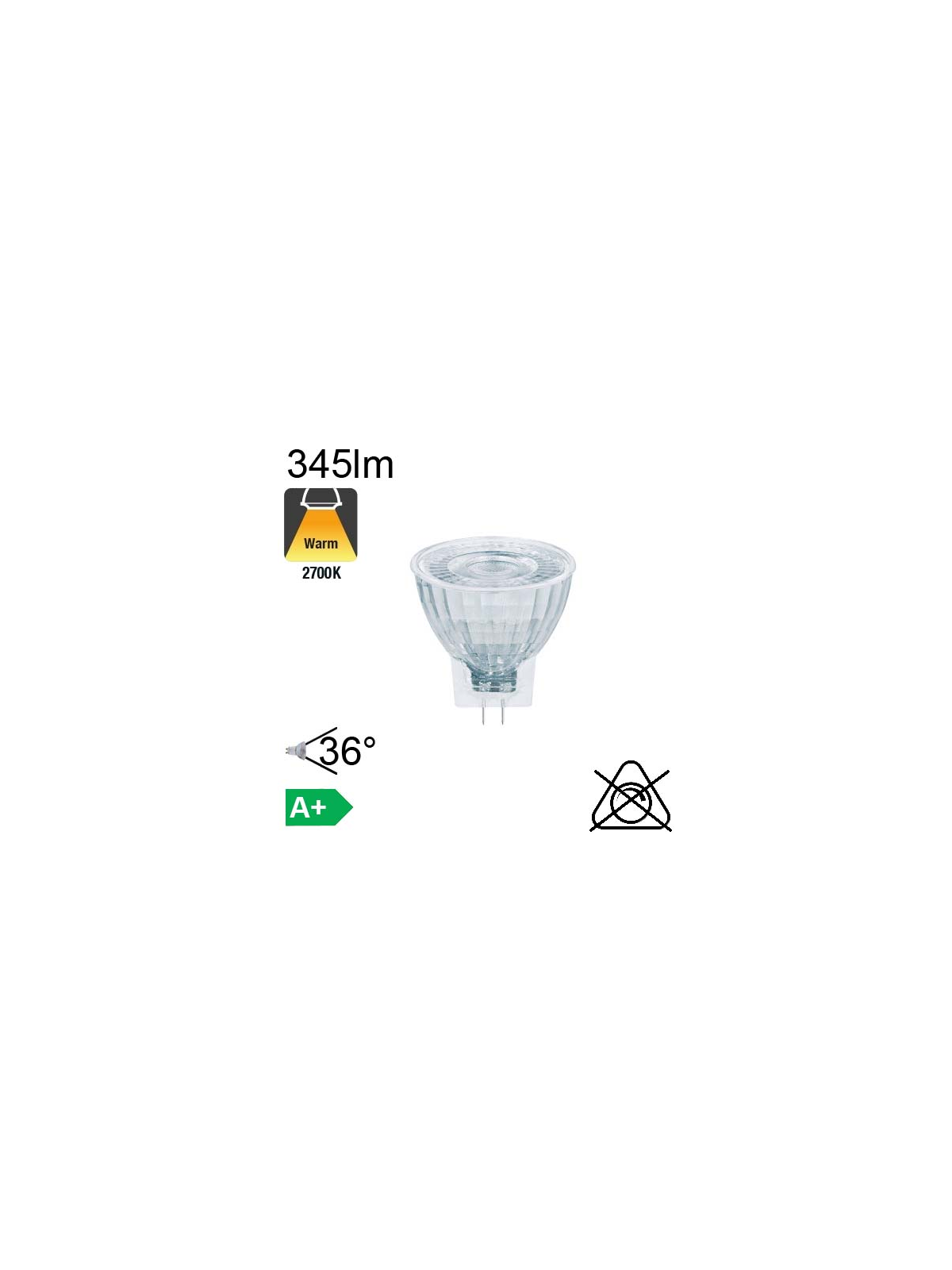 MR11 LED GU4 345lm 2700K 36°