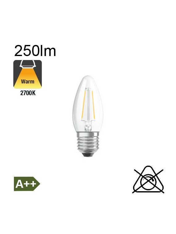 Flamme LED E27 250lm 2700K