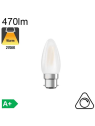 Flamme Dépolie LED B22 470lm 2700K Dimmable