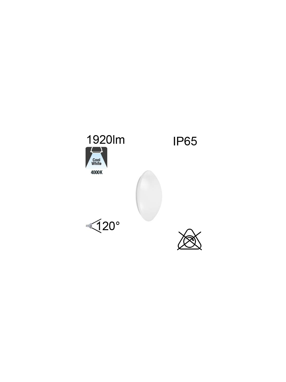 Hublot Led IP65 24W 1920lm 4000K