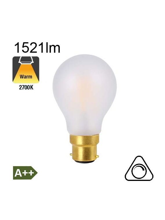 Standard Dépolie LED B22 1521lm 2700K Dimmable