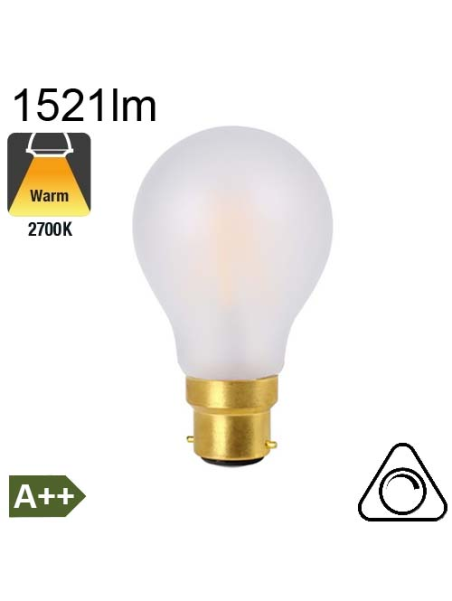 Standard Dépolie LED B22 1521lm 2700K Dimmable