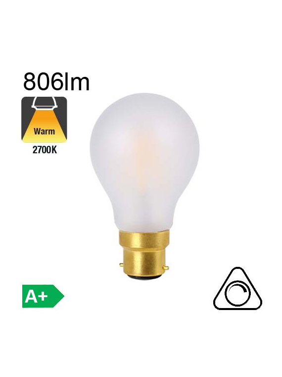 Standard Dépolie LED B22 806lm 2700K Dimmable