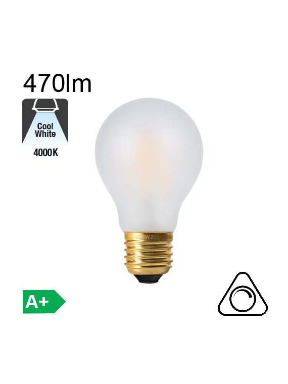 Standard Dépolie LED E27 470lm 4000K Dimmable