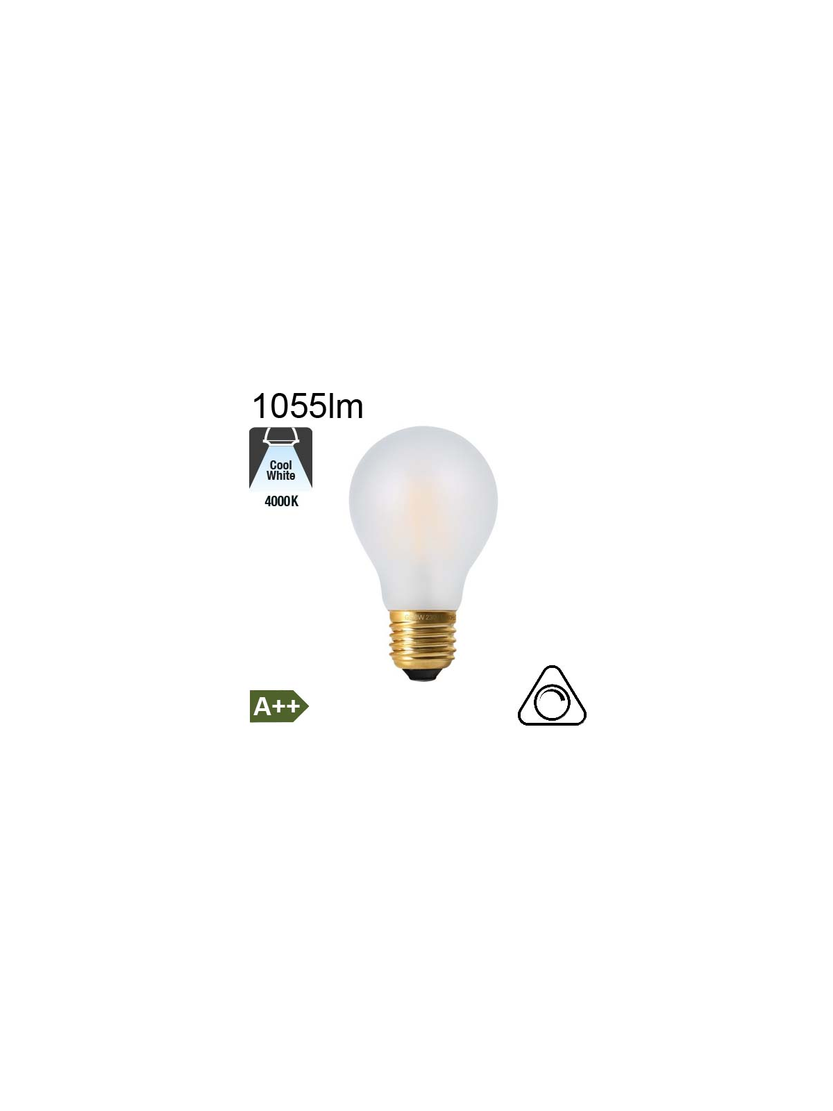 Standard Dépolie LED E27 1055lm 4000K Dimmable