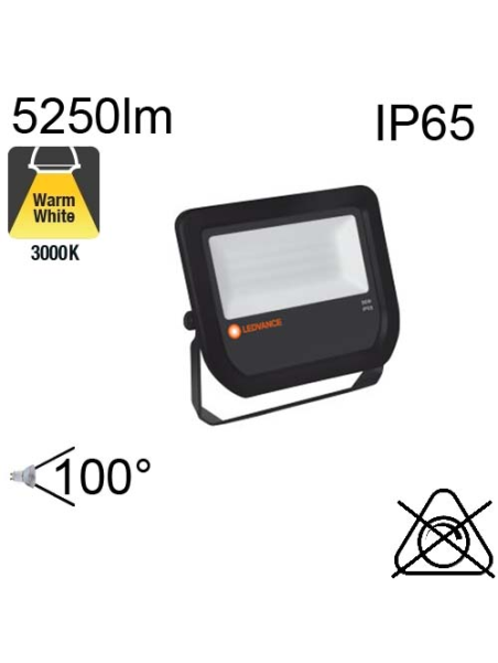 Projecteur Noir Led IP65 50W 5250lm 3000K