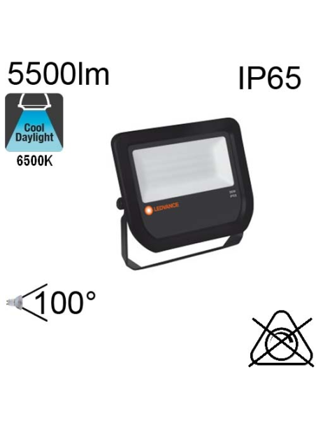 Projecteur Noir Led IP65 50W 5500lm 6500K