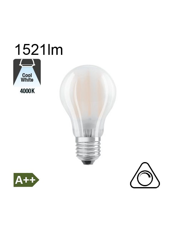 Standard Dépolie LED E27 1521lm 4000K Dimmable