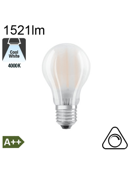 Standard Dépolie LED E27 1521lm 4000K Dimmable