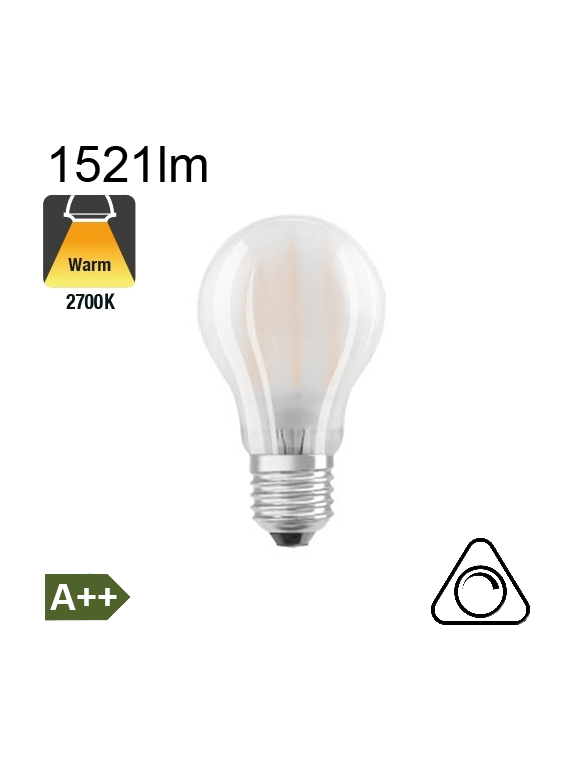 Standard Dépolie LED E27 1521lm 2700K Dimmable