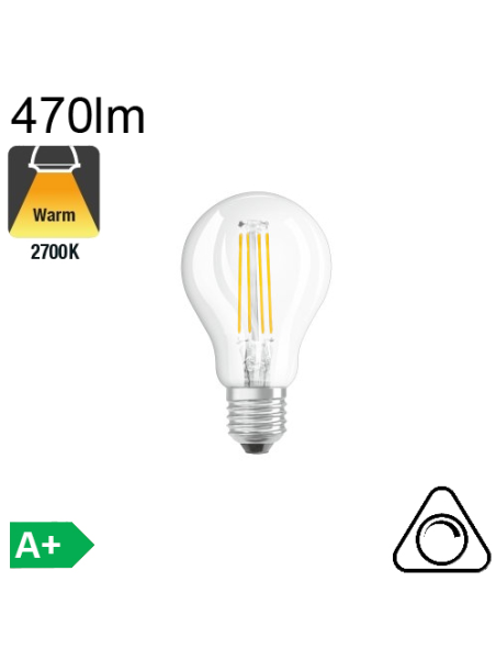 Sphérique LED E27 470lm 2700K Dimmable