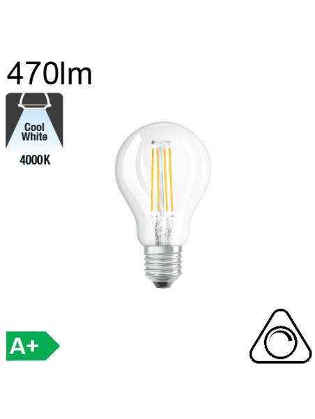 Sphérique LED E27 470lm 4000K Dimmable