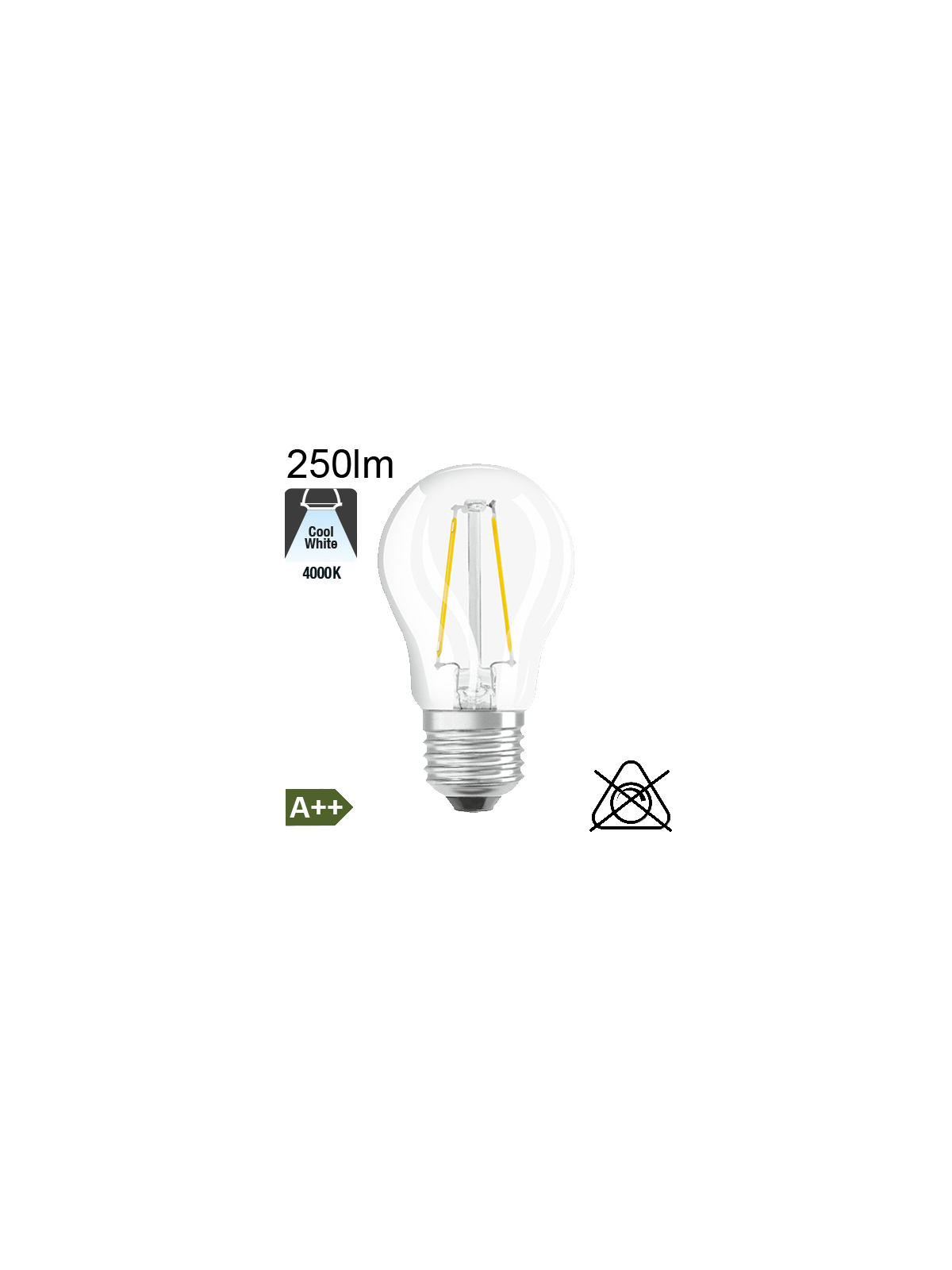 Sphérique LED E27 250lm 4000K