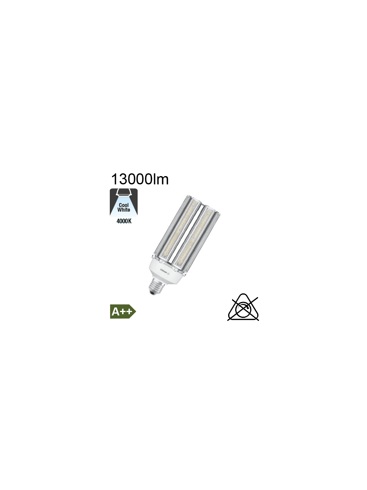 LED Très Fortes Puissances E40 13000lm 4000K