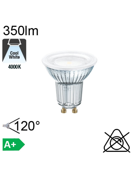 Spot LED GU10 350lm 4000K 120°