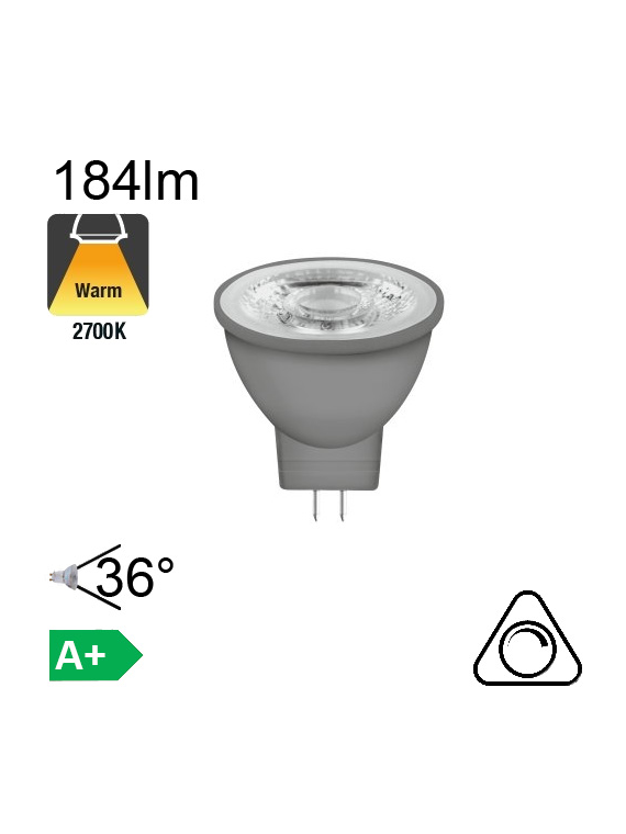 MR11 LED GU4 184lm 2700K 36° Dimmable