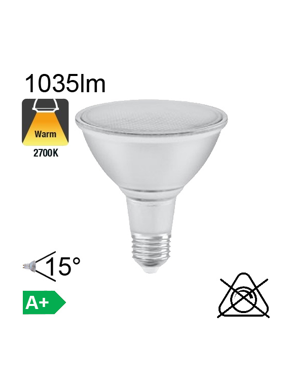 Spot PAR38 LED E27 1035lm 15° 2700K