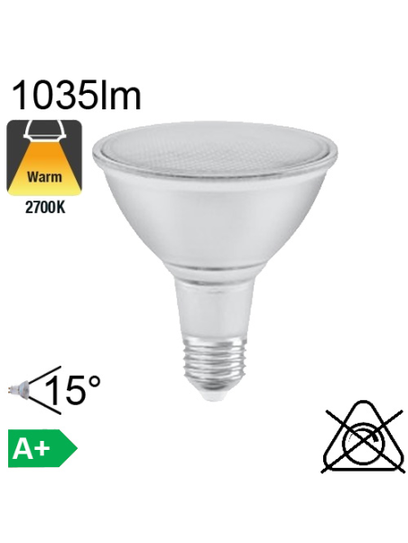 Spot PAR38 LED E27 1035lm 15° 2700K