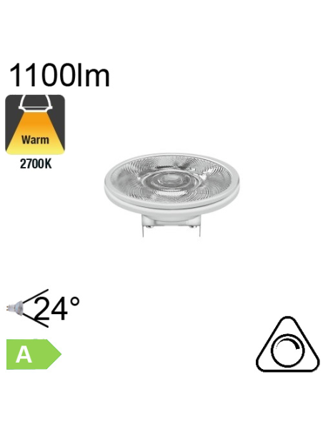 AR111 LED G53 1100lm 24° 2700K Dimmable