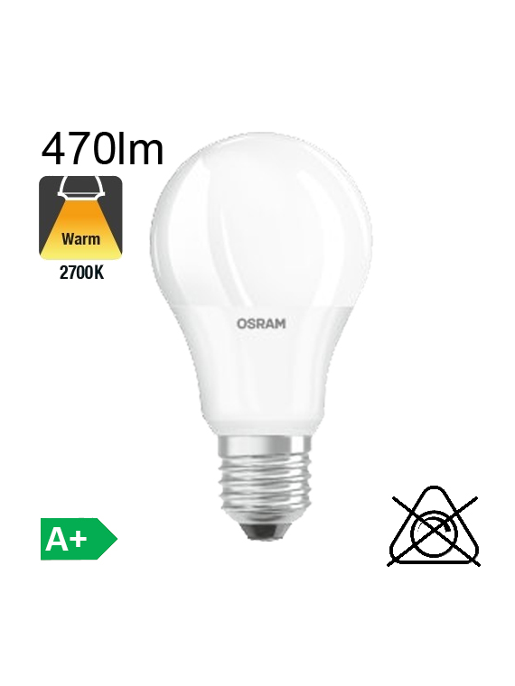 Standard LED E27 470lm 2700K