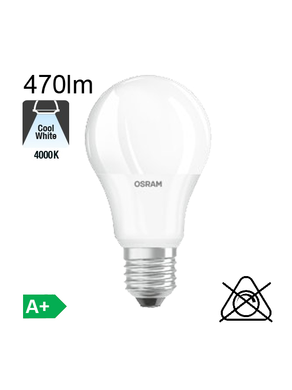 Standard LED E27 470lm 4000K