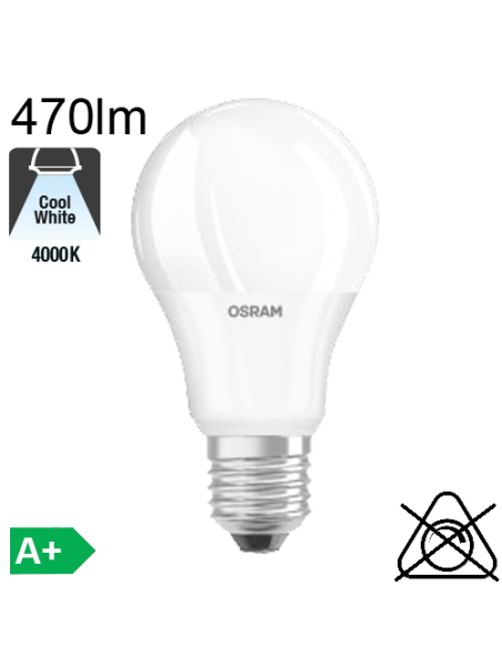 Standard LED E27 470lm 4000K