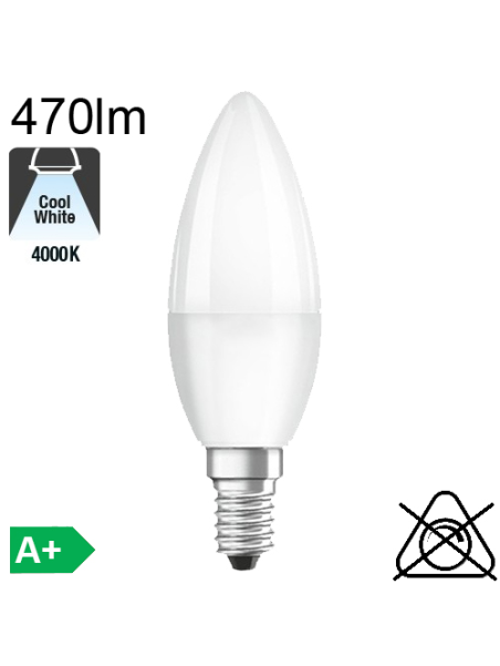 Flamme LED E14 470lm 4000K